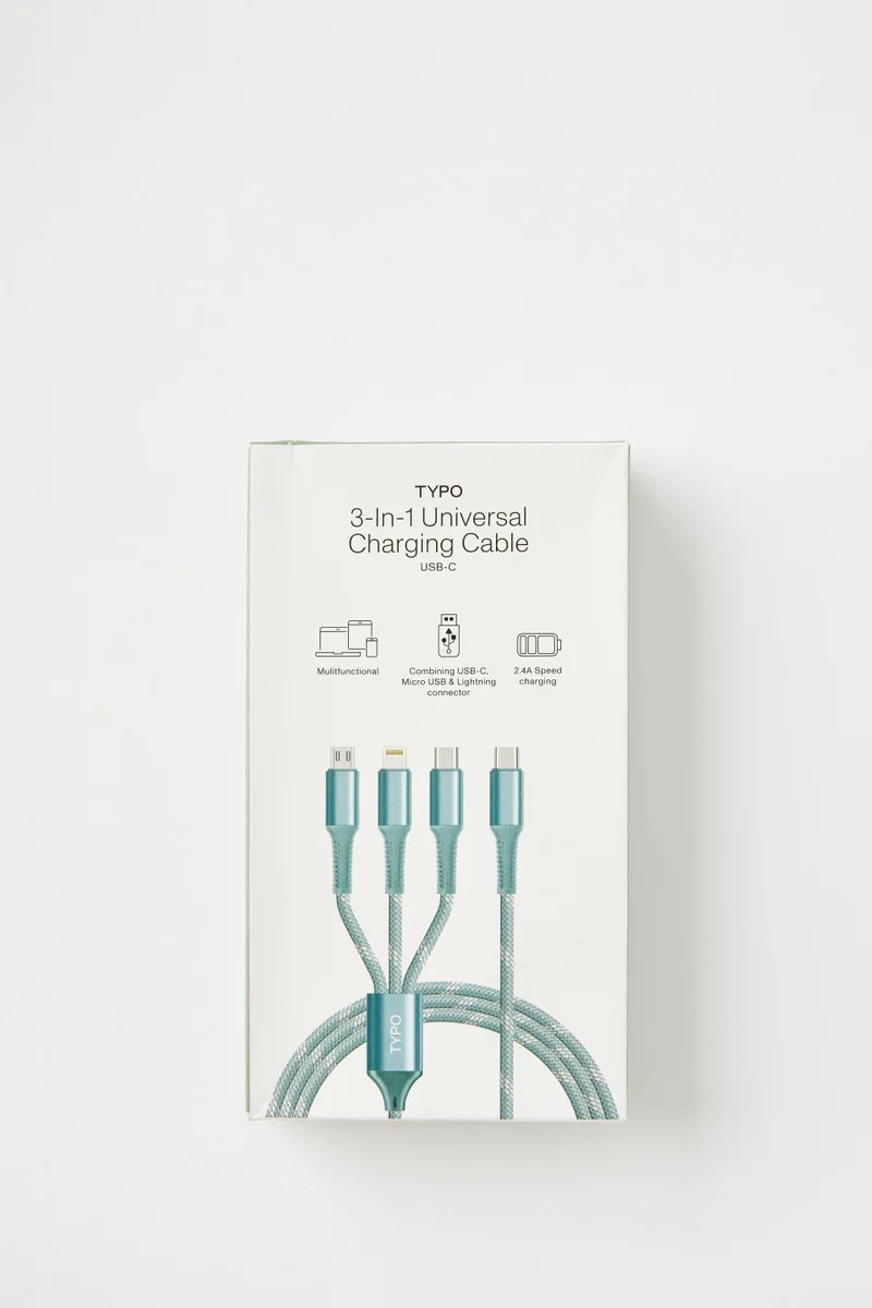 Typo 3-In-1 Usb-A Charging Cable